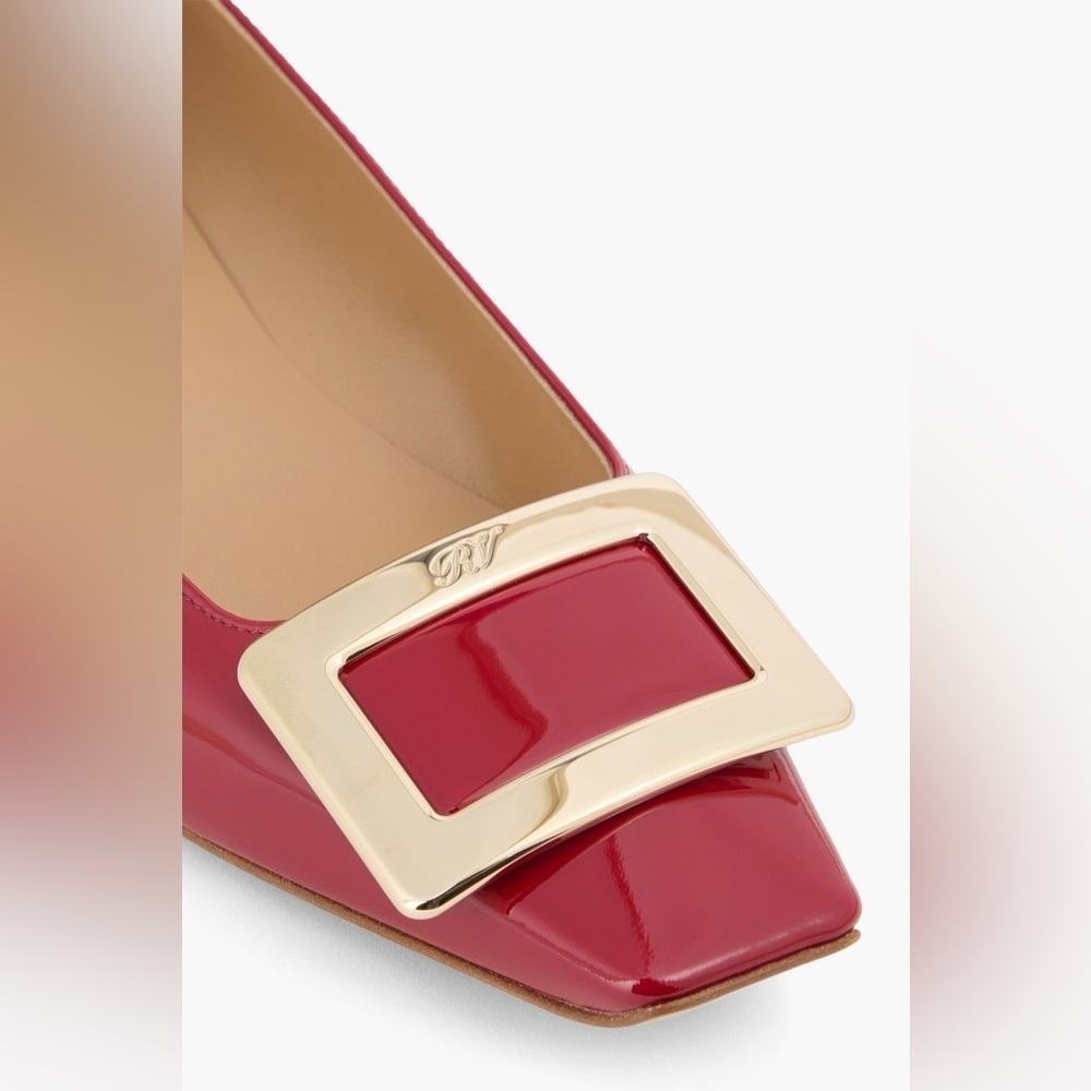 Authentic Roger Vivier Belle Vivier buckle patent leather ballet flats size 39 - Picture 5 of 12